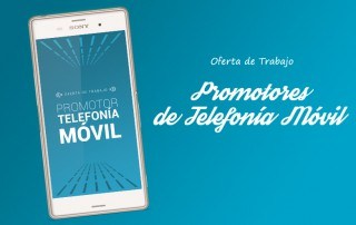 Promotor y promotora de telefonía móvil